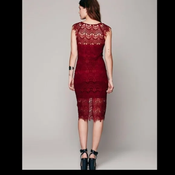 Free people peekaboo scalloped lace dress - Picture 2 of 5